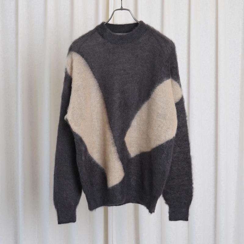 【25A/W】【YOKE ヨーク】 PHOTOGRAM INTARSIA SWEATER / CHARCOAL
