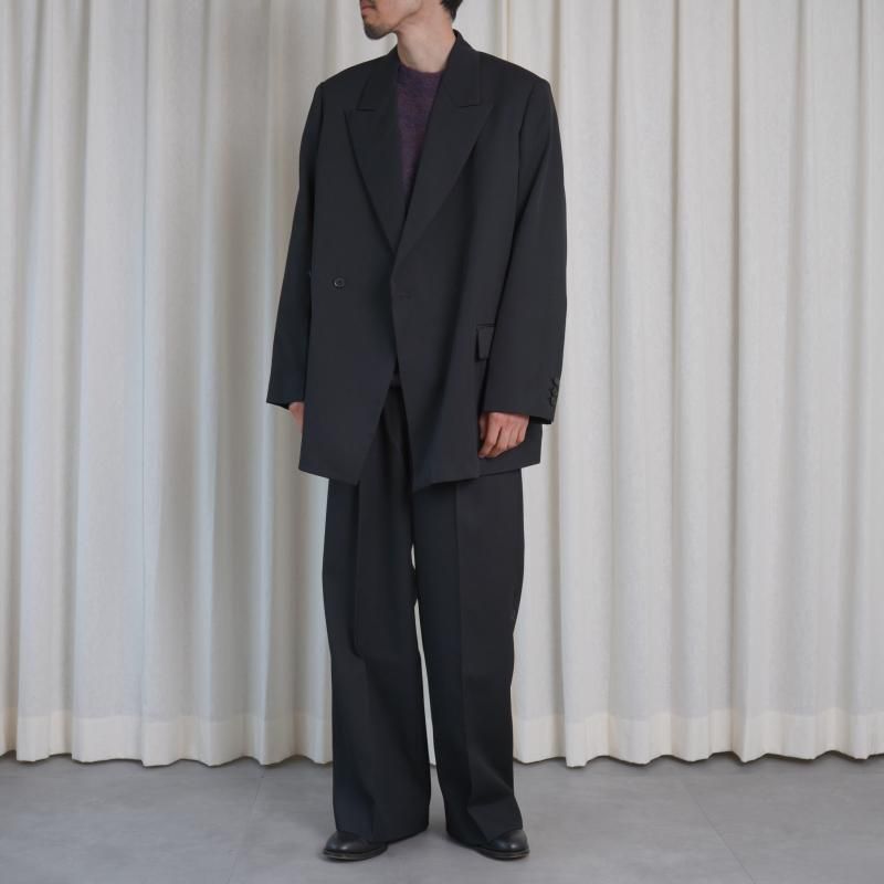 25A/WۡYOKE 衼 DOUBLE BREASTED JACKET / BLACK