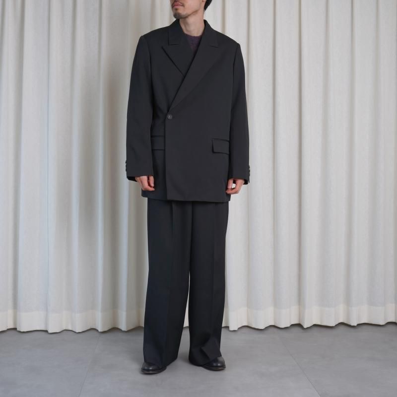 25A/WۡYOKE 衼 DOUBLE BREASTED JACKET / BLACK