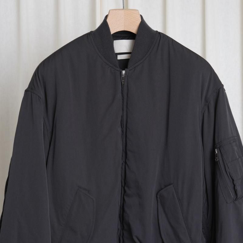 25A/WۡYOKE 衼 WOOL WASHER TWILL FLIGHT JACKET / BLACK