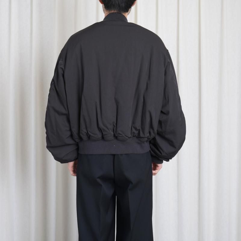 25A/WۡYOKE 衼 WOOL WASHER TWILL FLIGHT JACKET / BLACK