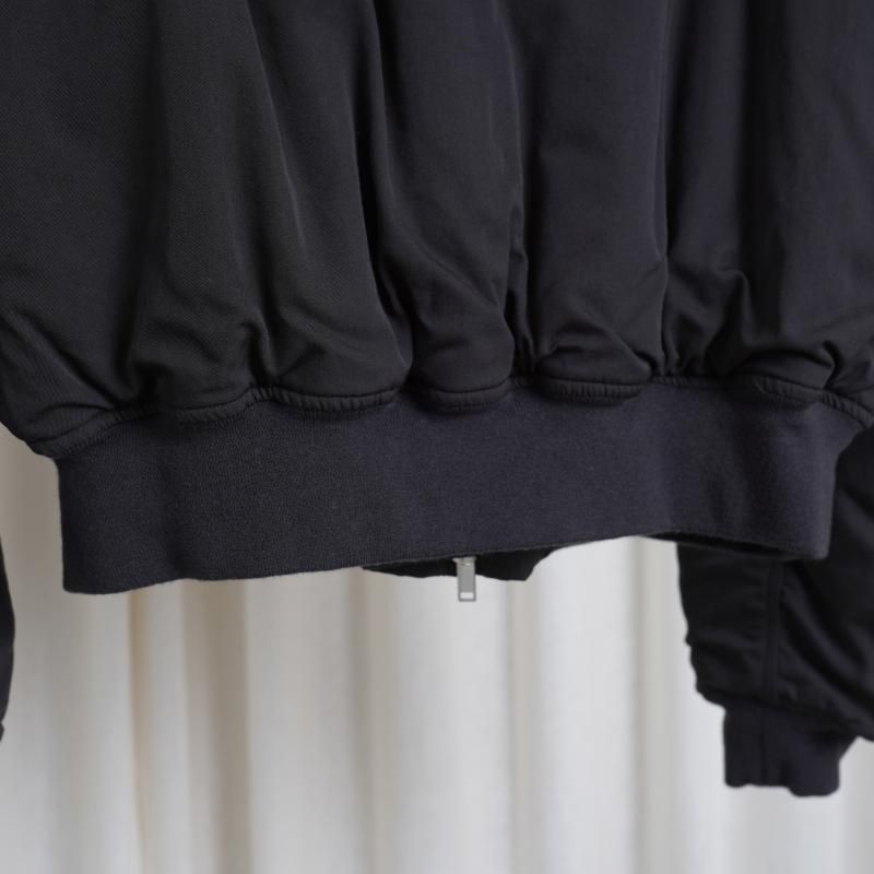 25A/WۡYOKE 衼 WOOL WASHER TWILL FLIGHT JACKET / BLACK