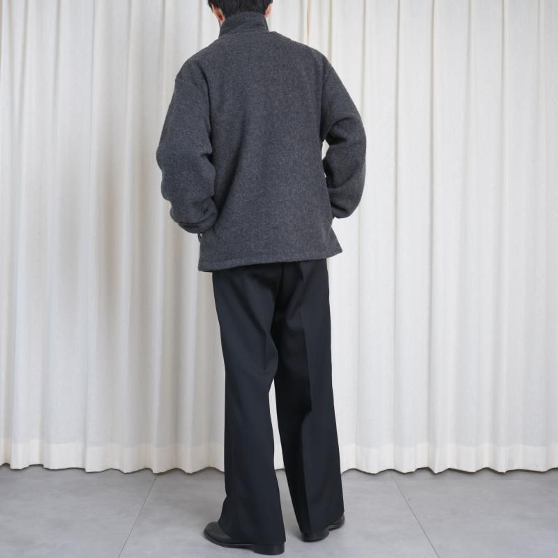 25A/WۡYOKE 衼 WOOL FLEECE HALF ZIP PULLOVER / CHARCOAL