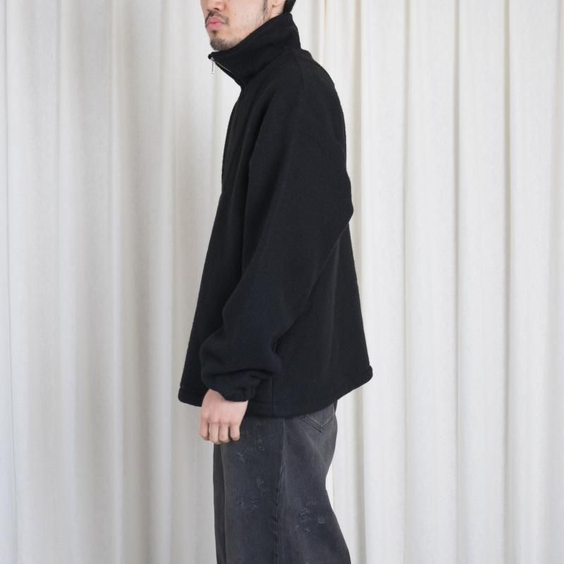 25A/WۡYOKE 衼 WOOL FLEECE HALF ZIP PULLOVER / BLACK