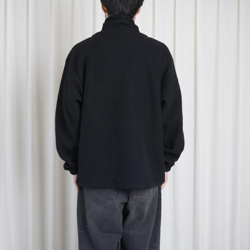25A/WۡYOKE 衼 WOOL FLEECE HALF ZIP PULLOVER / BLACK