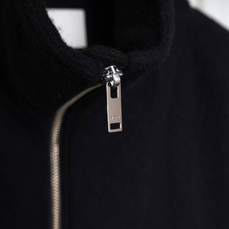 25A/WۡYOKE 衼 WOOL FLEECE HALF ZIP PULLOVER / BLACK