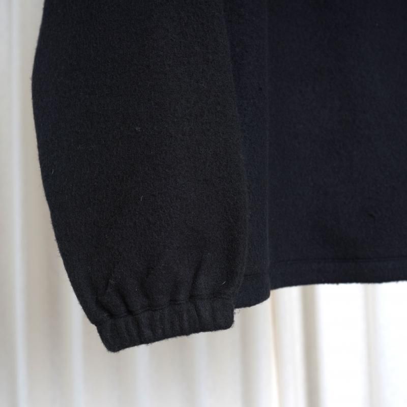 25A/WۡYOKE 衼 WOOL FLEECE HALF ZIP PULLOVER / BLACK