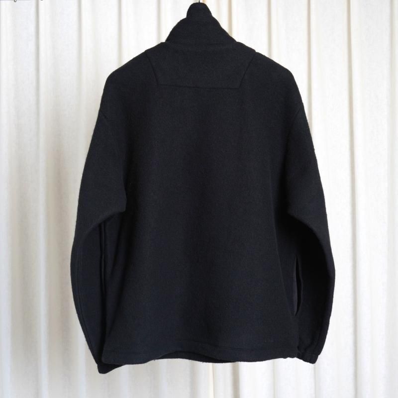 25A/WۡYOKE 衼 WOOL FLEECE HALF ZIP PULLOVER / BLACK