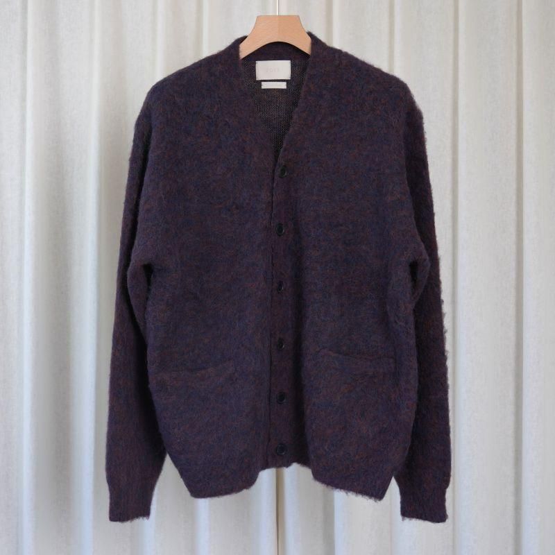 25A/WۡYOKE 衼 3COLOR MIX BABY ALPACA CARDIGAN / BROWN NAVY