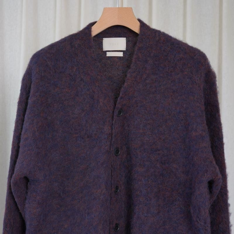 25A/WۡYOKE 衼 3COLOR MIX BABY ALPACA CARDIGAN / BROWN NAVY