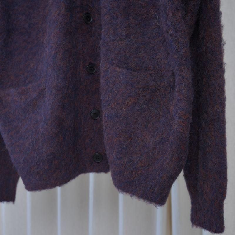 25A/WۡYOKE 衼 3COLOR MIX BABY ALPACA CARDIGAN / BROWN NAVY