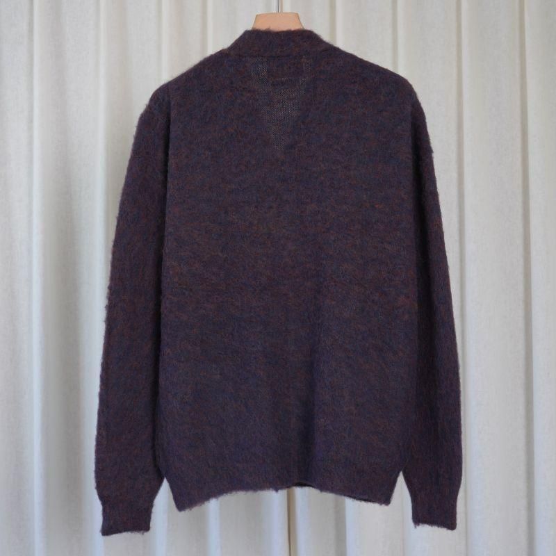 25A/WۡYOKE 衼 3COLOR MIX BABY ALPACA CARDIGAN / BROWN NAVY