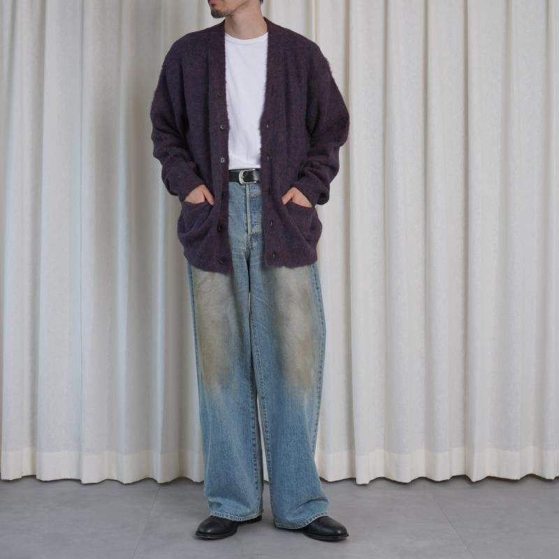 25A/WۡYOKE 衼 3COLOR MIX BABY ALPACA CARDIGAN / BROWN NAVY