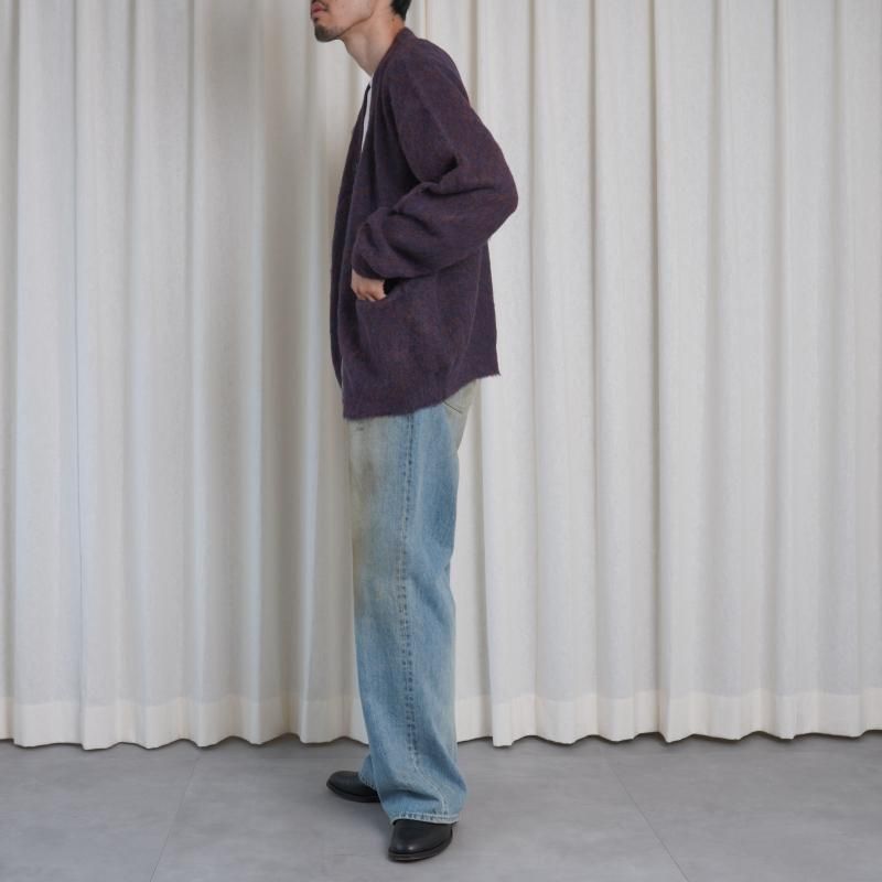 25A/WۡYOKE 衼 3COLOR MIX BABY ALPACA CARDIGAN / BROWN NAVY