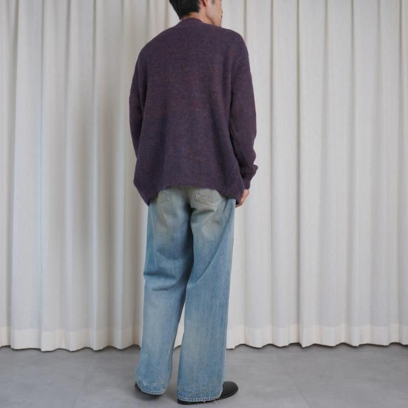 25A/WۡYOKE 衼 3COLOR MIX BABY ALPACA CARDIGAN / BROWN NAVY