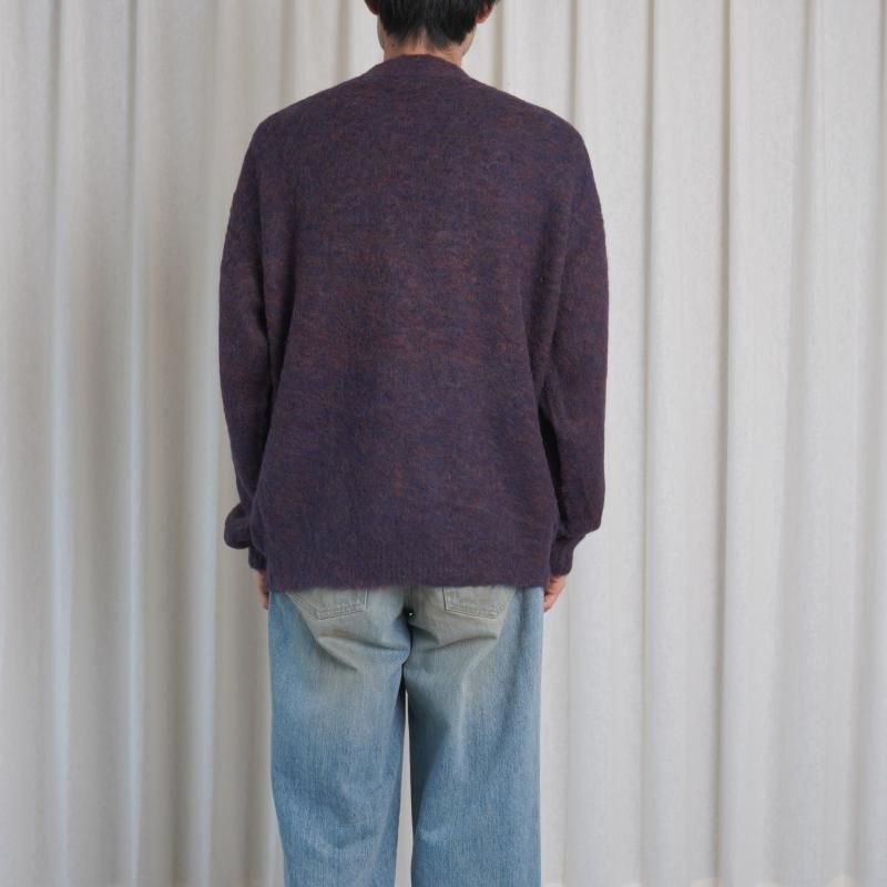 25A/WۡYOKE 衼 3COLOR MIX BABY ALPACA CARDIGAN / BROWN NAVY