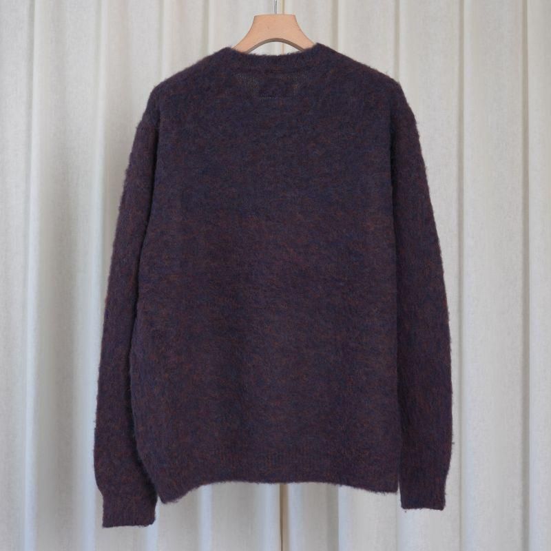 25A/WۡYOKE 衼 3COLOR MIX BABY ALPACA CREWNECK SWEATER / BROWN NAVY