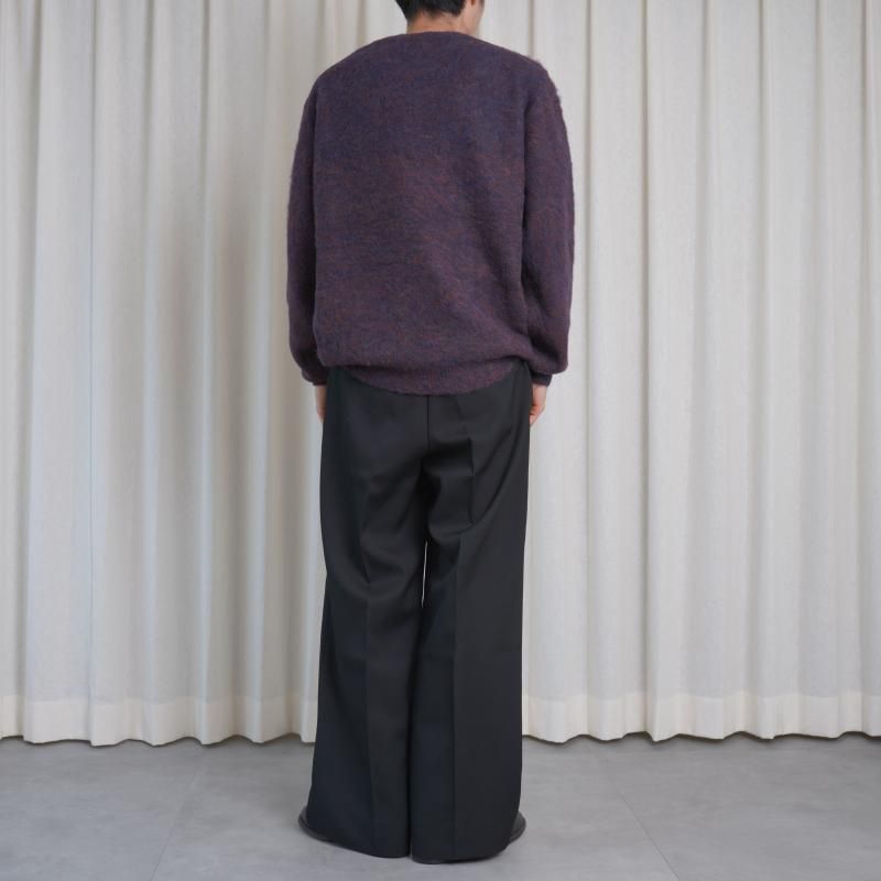 25A/WۡYOKE 衼 3COLOR MIX BABY ALPACA CREWNECK SWEATER / BROWN NAVY