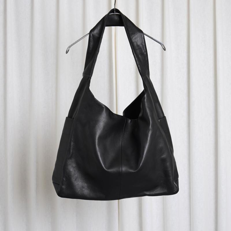 【25A/W】【ssstein シュタイン】 LEATHER SHOULDER BAG / BLACK
