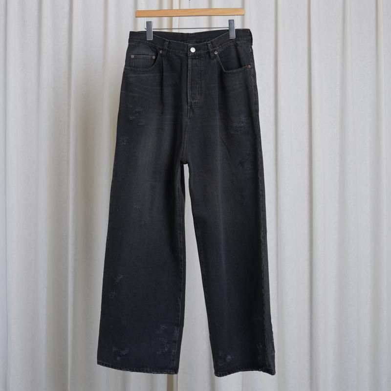 25A/Wۡssstein 奿 BAGGY DENIM JEANS / BLACK