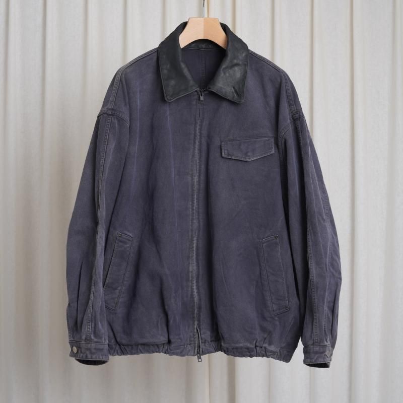 25A/Wۡssstein 奿 SULFUR DYED WHIP CORD VINTAGE ZIP JACKET / BLACK