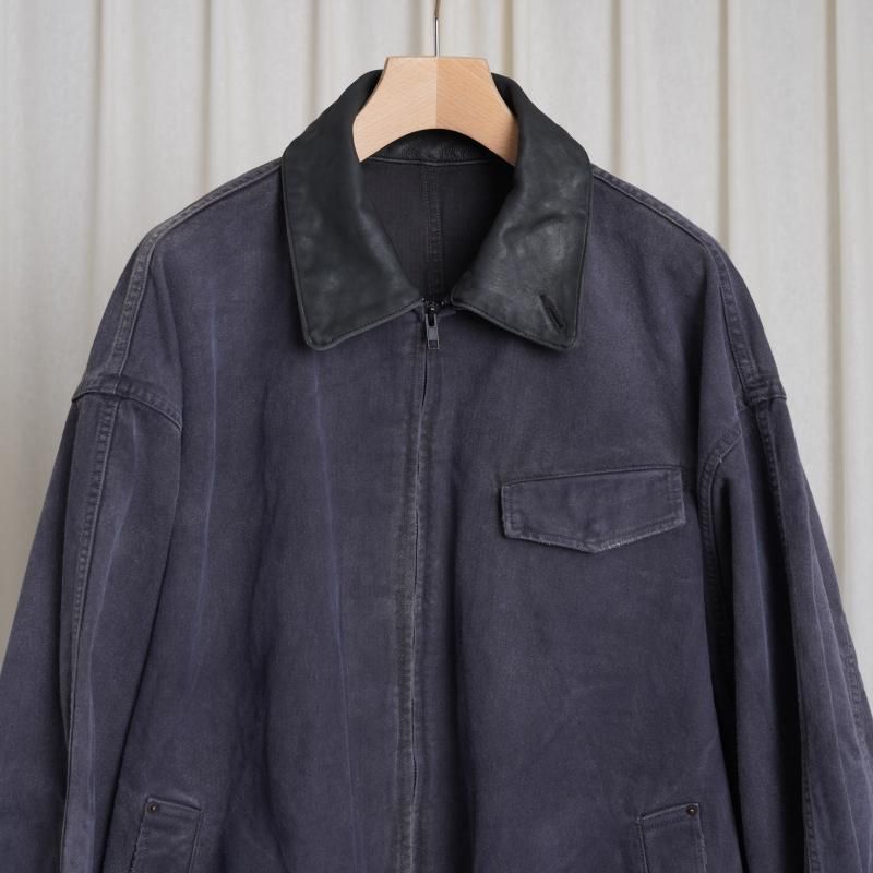 25A/Wۡssstein 奿 SULFUR DYED WHIP CORD VINTAGE ZIP JACKET / BLACK