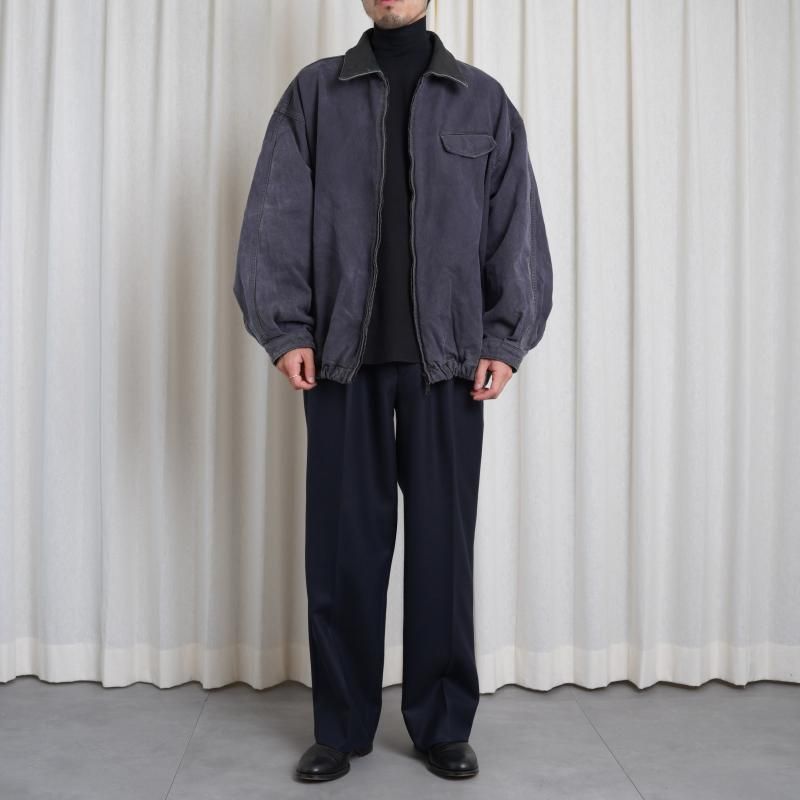 25A/Wۡssstein 奿 SULFUR DYED WHIP CORD VINTAGE ZIP JACKET / BLACK