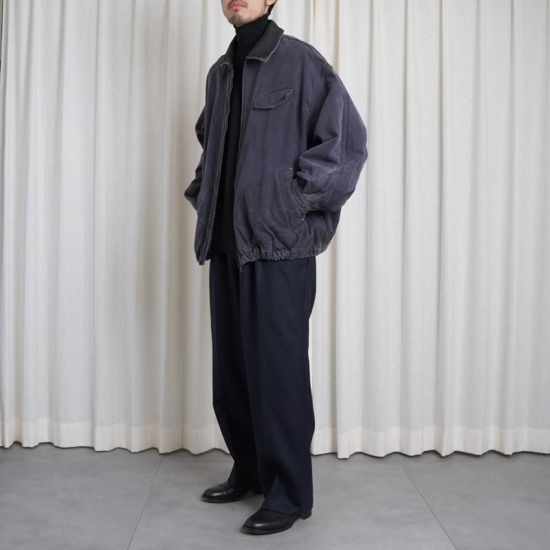 25A/Wۡssstein 奿 SULFUR DYED WHIP CORD VINTAGE ZIP JACKET / BLACK