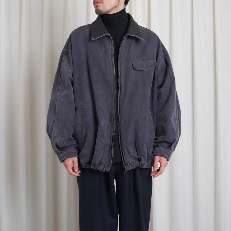 25A/Wۡssstein 奿 SULFUR DYED WHIP CORD VINTAGE ZIP JACKET / BLACK