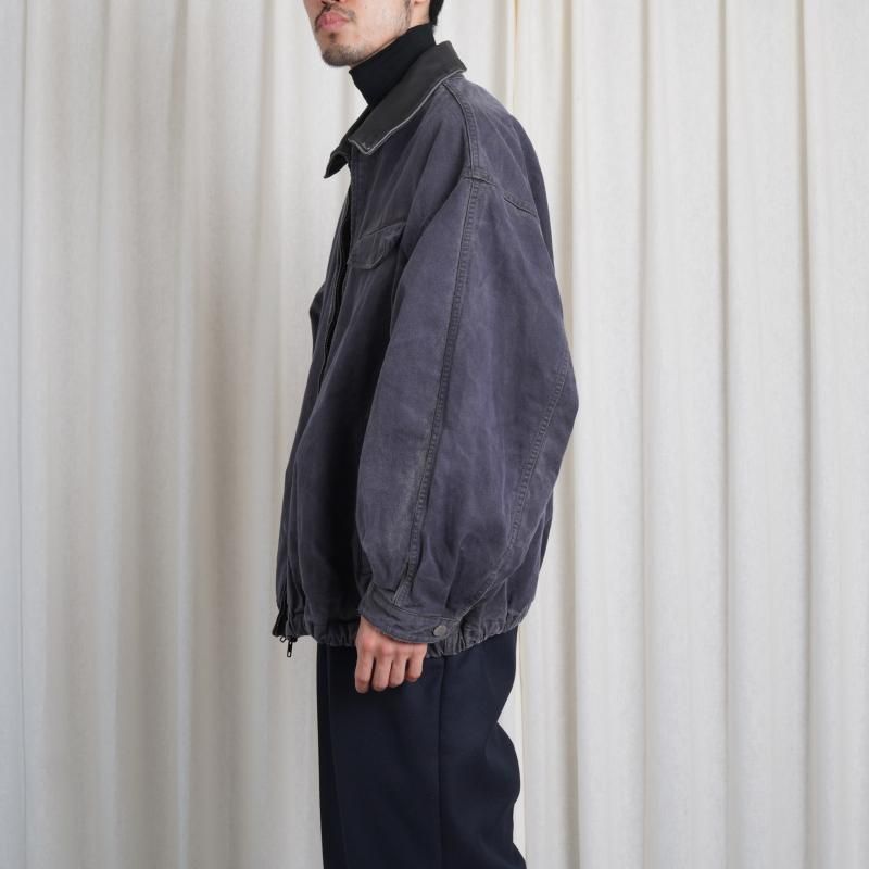 25A/Wۡssstein 奿 SULFUR DYED WHIP CORD VINTAGE ZIP JACKET / BLACK
