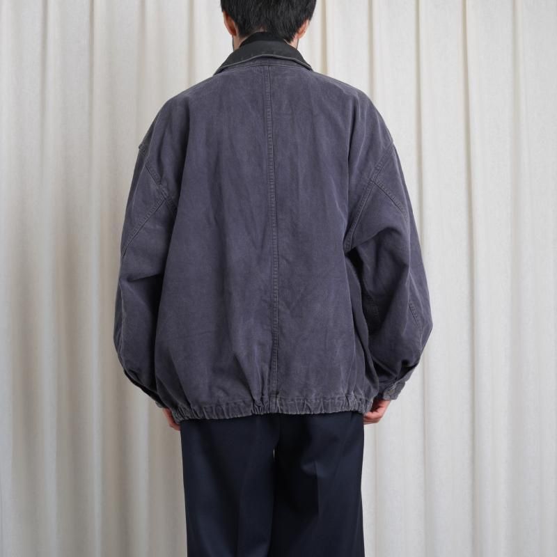 25A/Wۡssstein 奿 SULFUR DYED WHIP CORD VINTAGE ZIP JACKET / BLACK