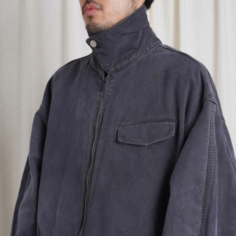 25A/Wۡssstein 奿 SULFUR DYED WHIP CORD VINTAGE ZIP JACKET / BLACK