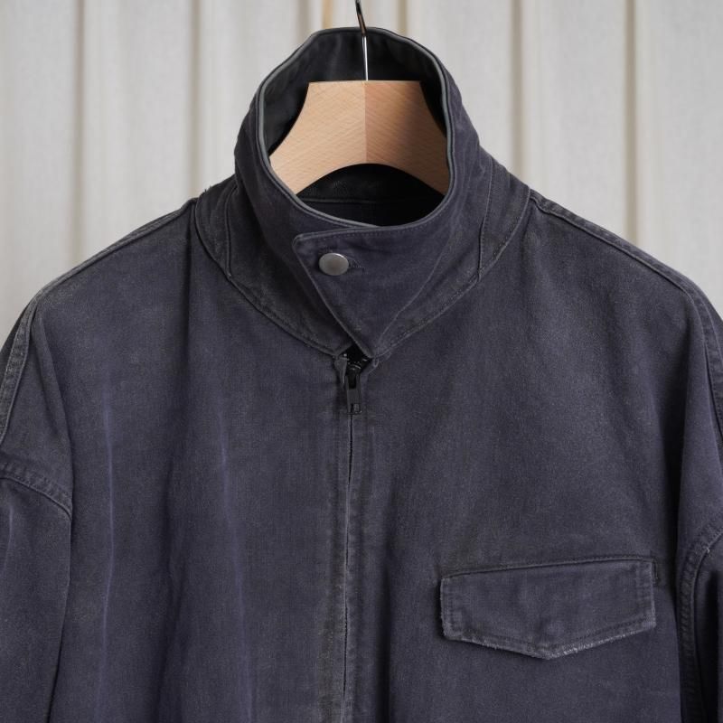25A/Wۡssstein 奿 SULFUR DYED WHIP CORD VINTAGE ZIP JACKET / BLACK