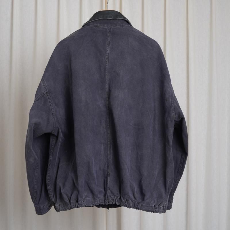 25A/Wۡssstein 奿 SULFUR DYED WHIP CORD VINTAGE ZIP JACKET / BLACK