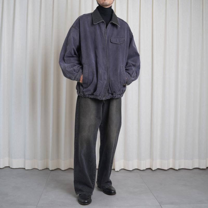 25A/Wۡssstein 奿 SULFUR DYED WHIP CORD VINTAGE ZIP JACKET / BLACK