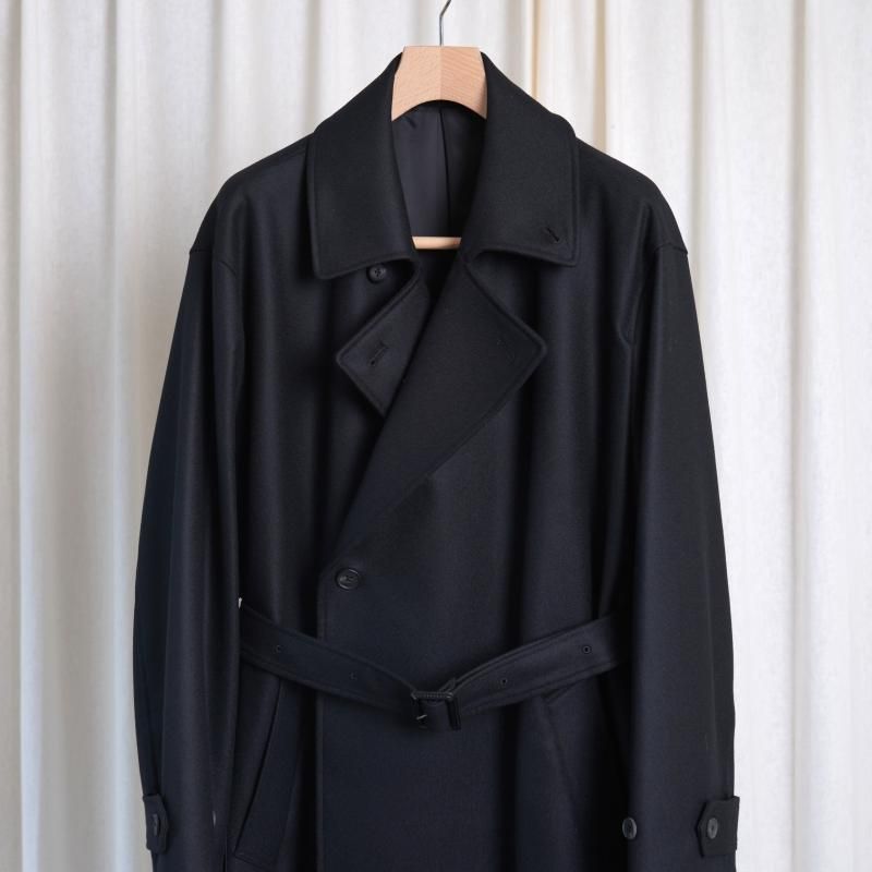 25A/Wۡssstein 奿 OVERSIZED DOUBLE BREASTED COAT / BLACK