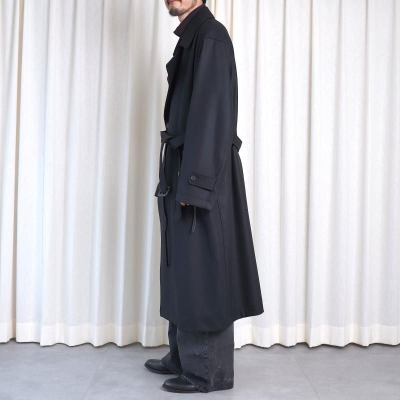 25A/Wۡssstein 奿 OVERSIZED DOUBLE BREASTED COAT / BLACK