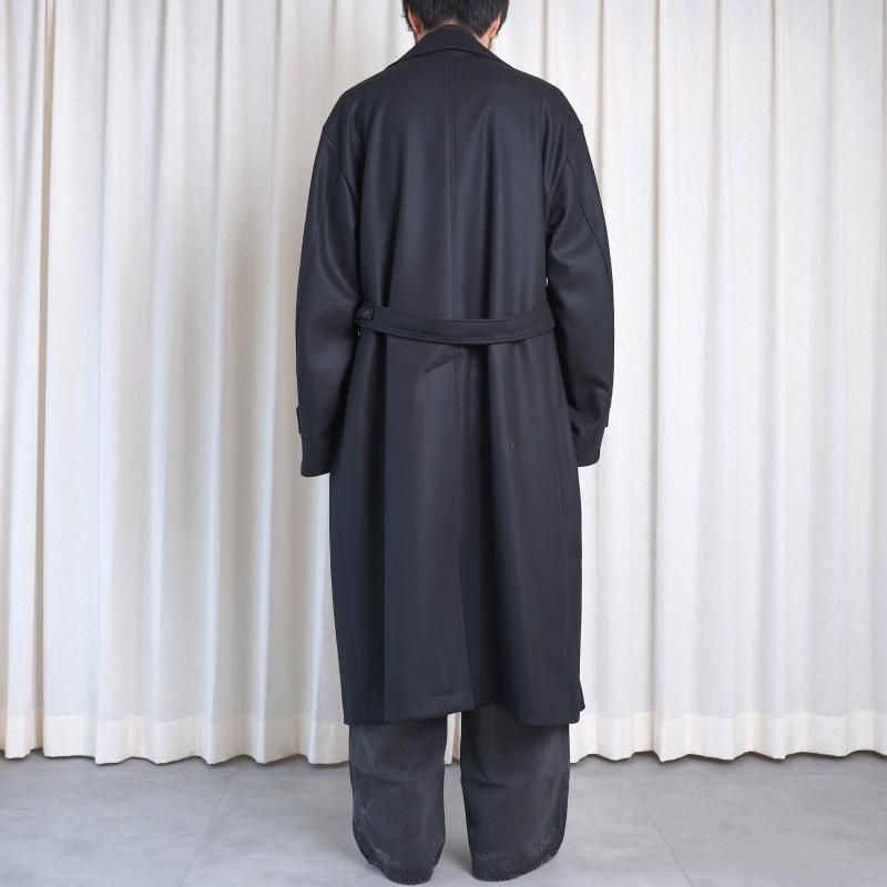25A/Wۡssstein 奿 OVERSIZED DOUBLE BREASTED COAT / BLACK