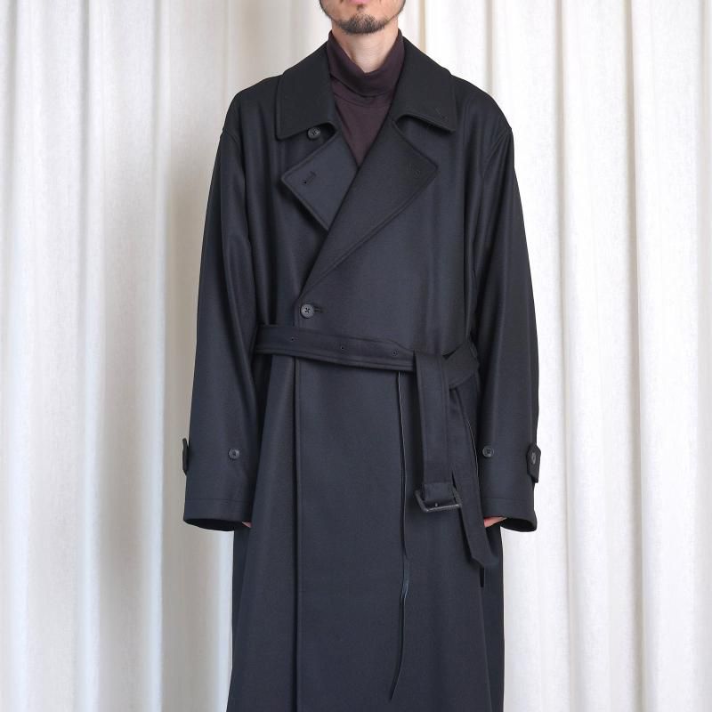 25A/Wۡssstein 奿 OVERSIZED DOUBLE BREASTED COAT / BLACK