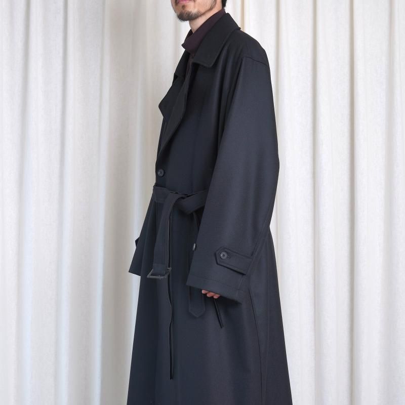25A/Wۡssstein 奿 OVERSIZED DOUBLE BREASTED COAT / BLACK