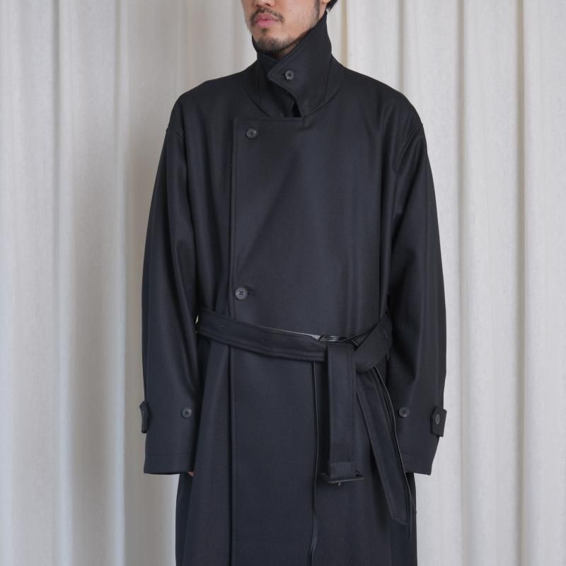 25A/Wۡssstein 奿 OVERSIZED DOUBLE BREASTED COAT / BLACK