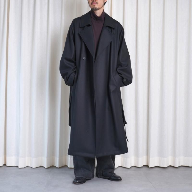 25A/Wۡssstein 奿 OVERSIZED DOUBLE BREASTED COAT / BLACK