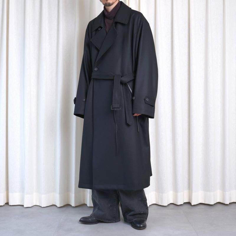 25A/Wۡssstein 奿 OVERSIZED DOUBLE BREASTED COAT / BLACK