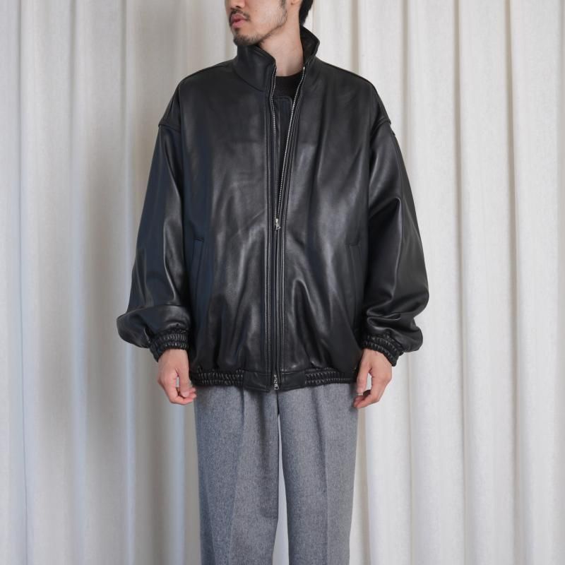 25A/Wۡssstein 奿 SHEEP LEATHER STAND COLLAR JACKET / BLACK