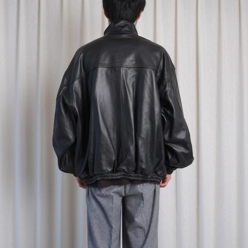 25A/Wۡssstein 奿 SHEEP LEATHER STAND COLLAR JACKET / BLACK