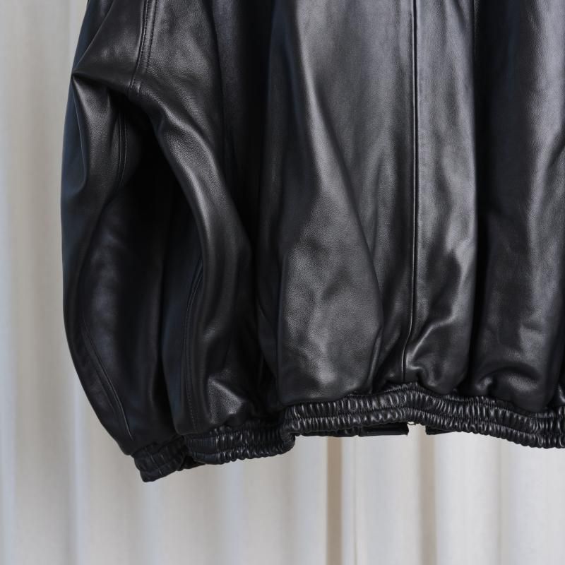 25A/Wۡssstein 奿 SHEEP LEATHER STAND COLLAR JACKET / BLACK