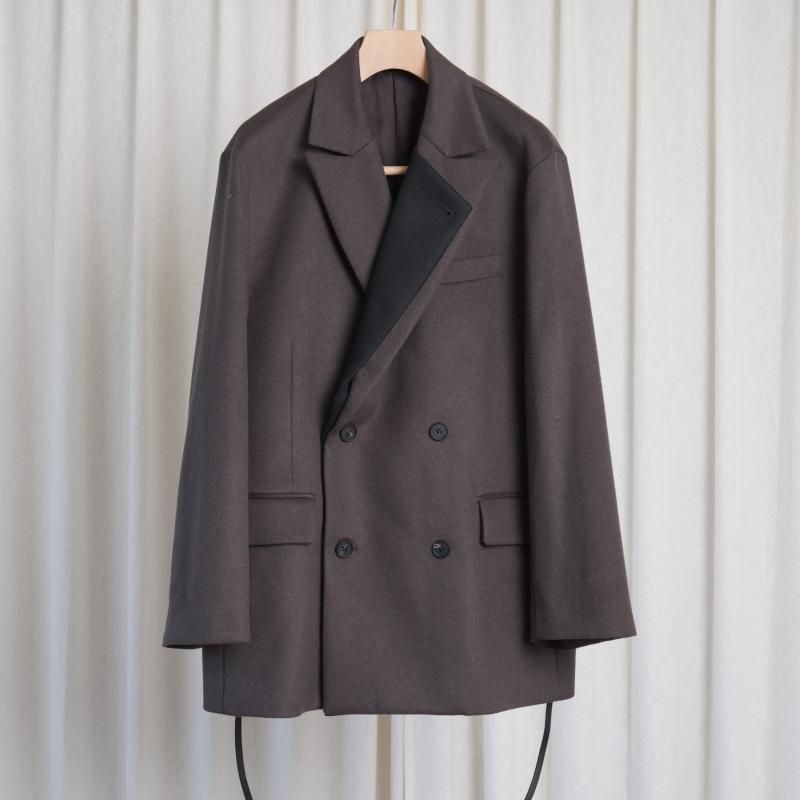 【25A/W】【ssstein シュタイン】 OVERSIZED DOUBLE LAPELLED JACKET / GREY KHAKI