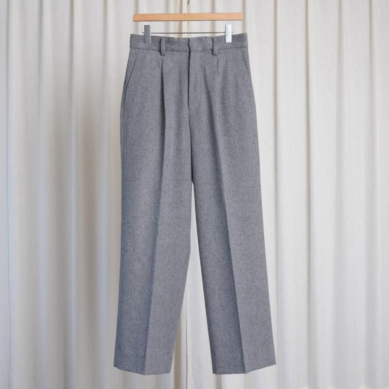 25A/Wۡssstein 奿 W/CA BEAVER STRAIGHT TROUSERS / GREY
