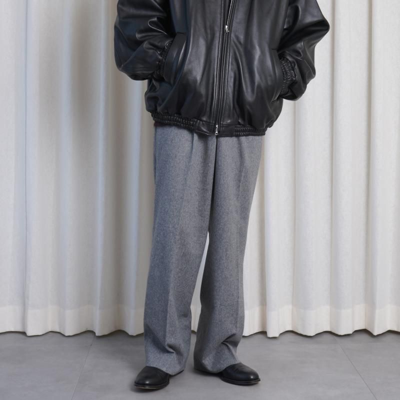 25A/Wۡssstein 奿 W/CA BEAVER STRAIGHT TROUSERS / GREY