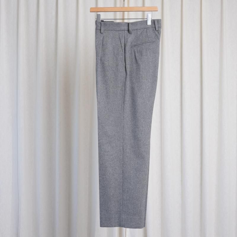 25A/Wۡssstein 奿 W/CA BEAVER STRAIGHT TROUSERS / GREY